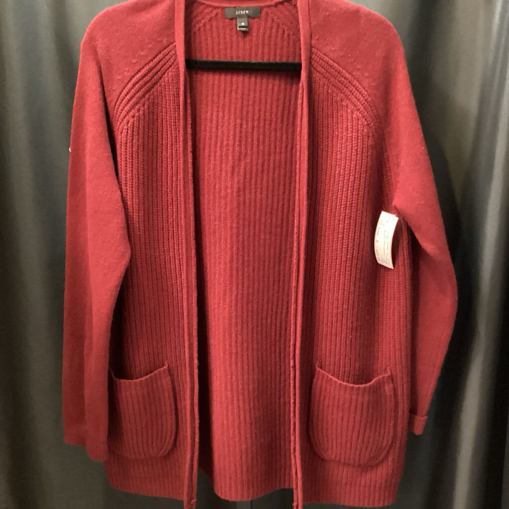 J Crew Knit Open Front Longline Pocket Detail SWEATERS M