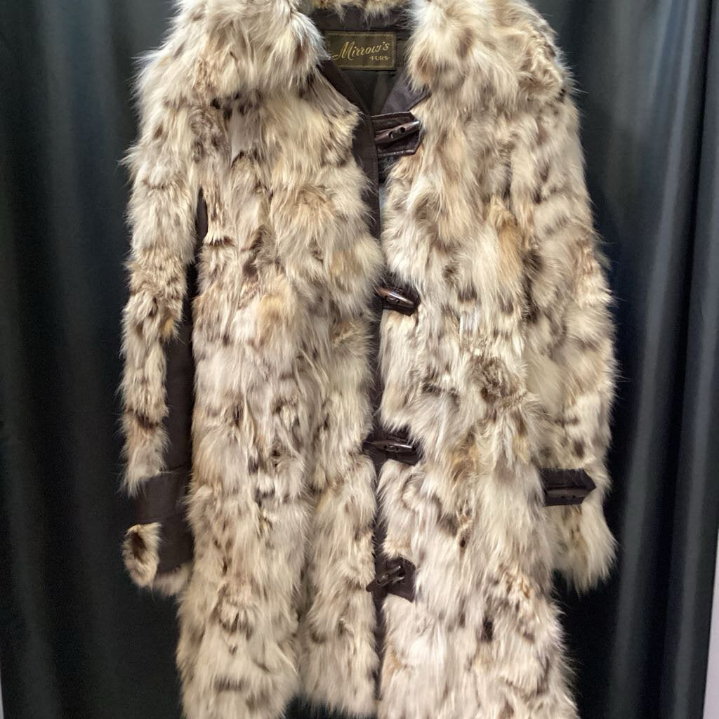Mirrow's Furs Fur w Leather Detail Midi FURS M