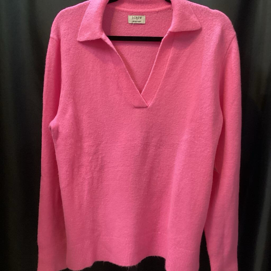 J Crew Collared LS Vneck SWEATERS S