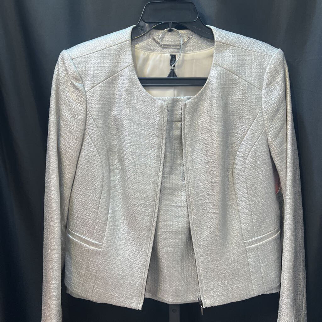 WHBM Metallic Skirt & Blazer SUITS 12