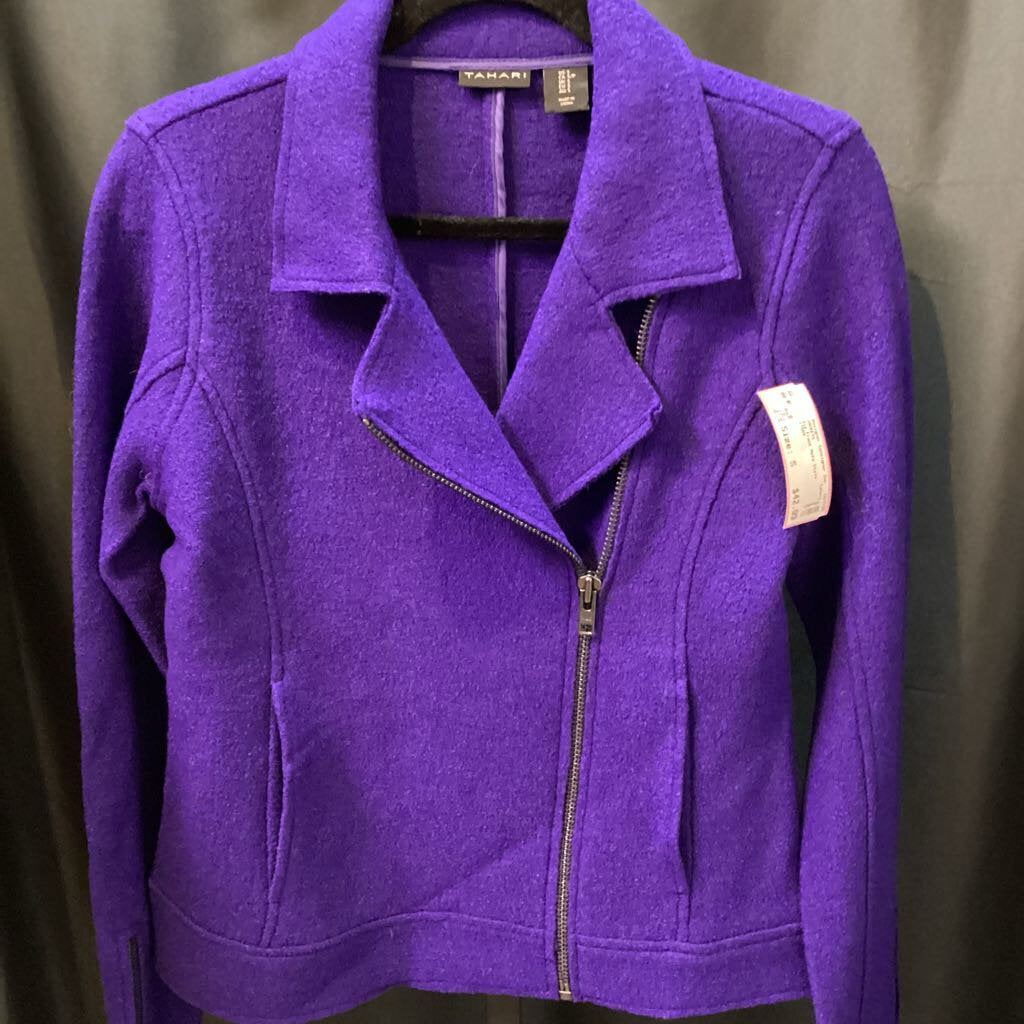 Tahari Zip Front Moto Style JACKETS S
