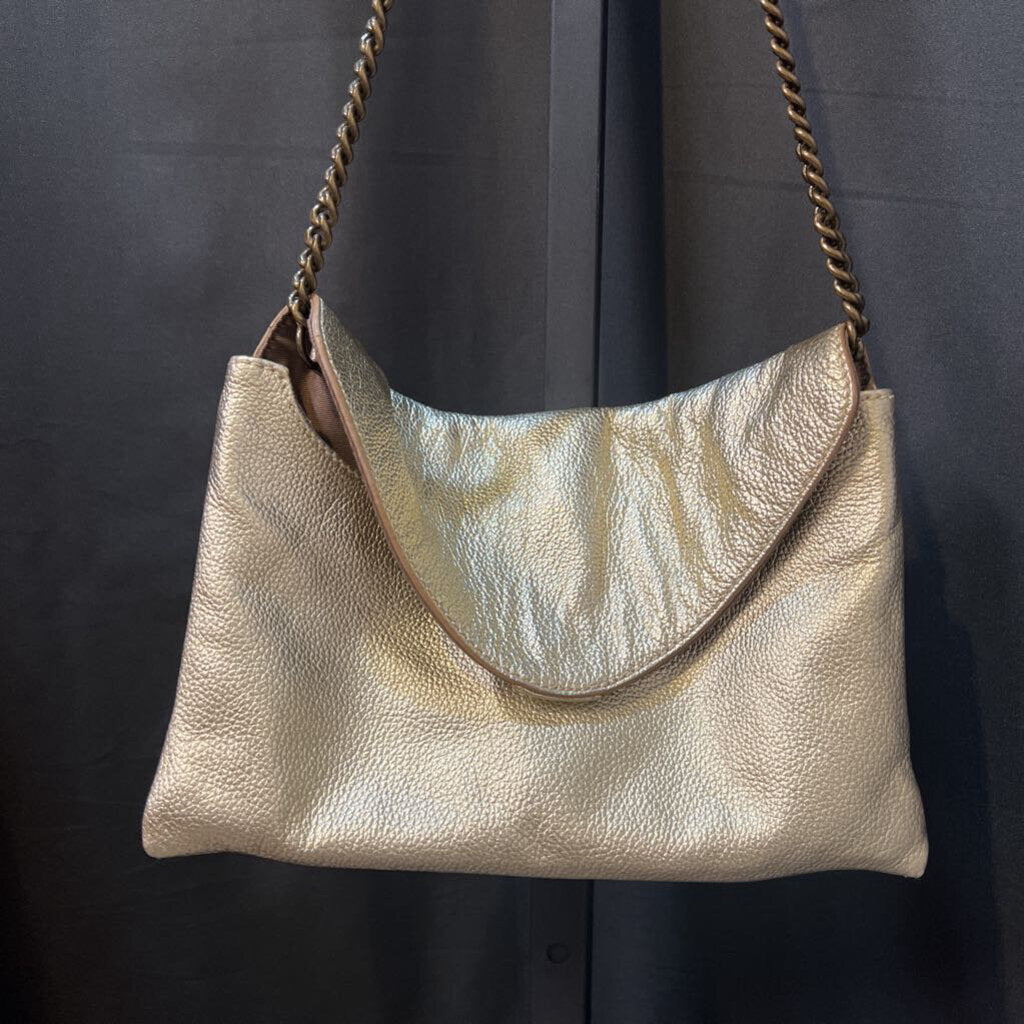 J Crew Metallic Envelope on Chain HANDBAGS S