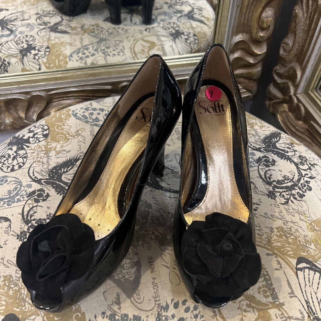 Sofft Bow Front Peep Toe Heels SHOES 9