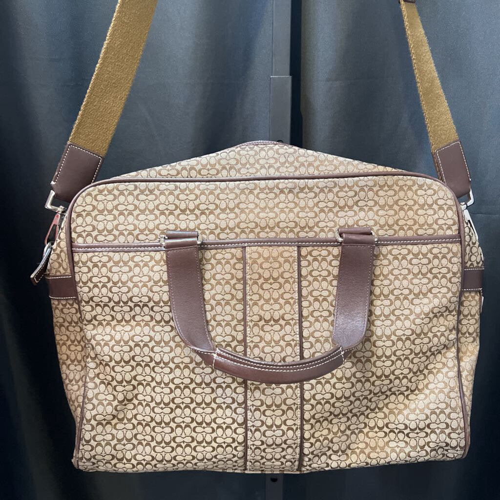 Coach Canvas Monogramed Multi Compartment Briefcase Zip HANDBAGS XL
