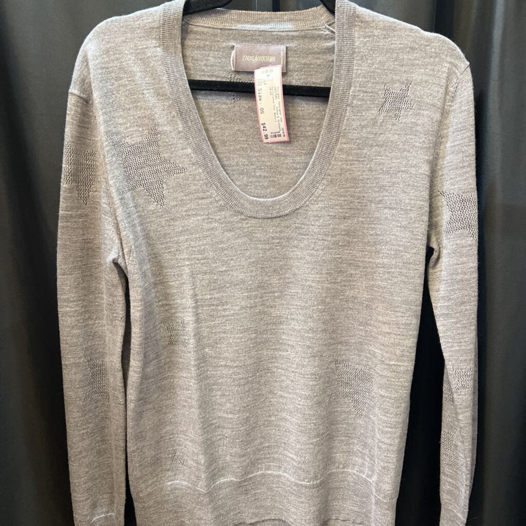 Zadig & Voltaire Perforated Star Detail SWEATERS OS