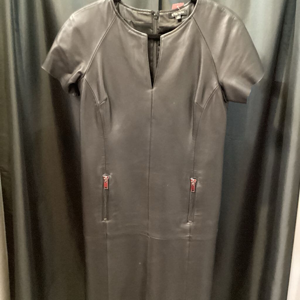 Etcetera Leather SS Sheath DRESSES 4