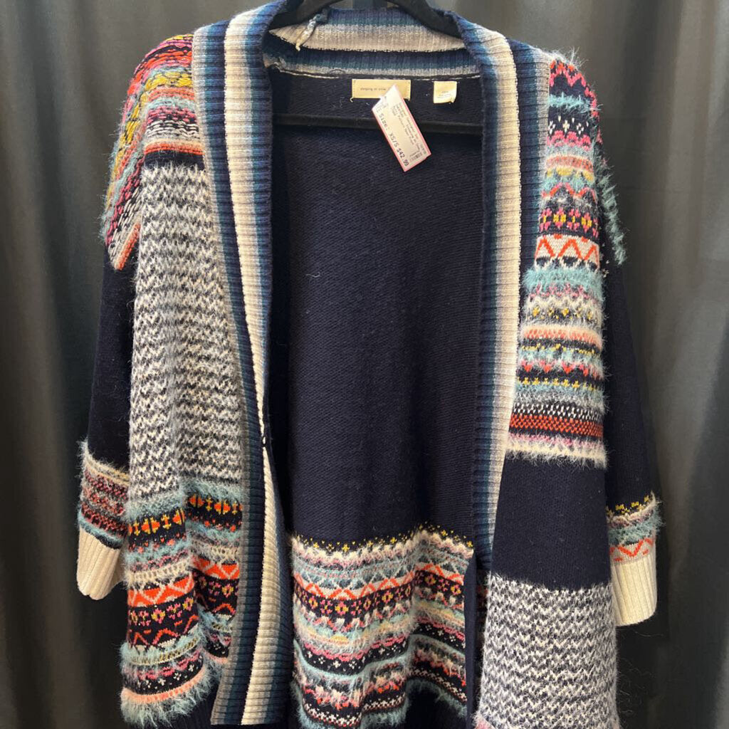 Sleeping On Snow Multi Pattern Open Front Cardi SWEATERS XS/S