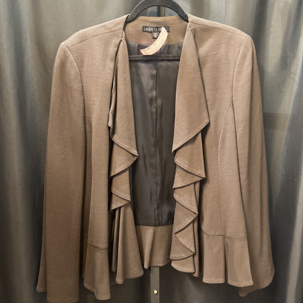 Lafayette 148 Textured Waterfall Front Blazer JACKETS 14