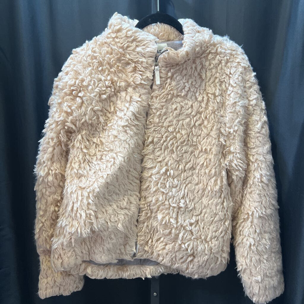 Dylan Curly Faux Fur Zip Front Bomber JACKETS XL