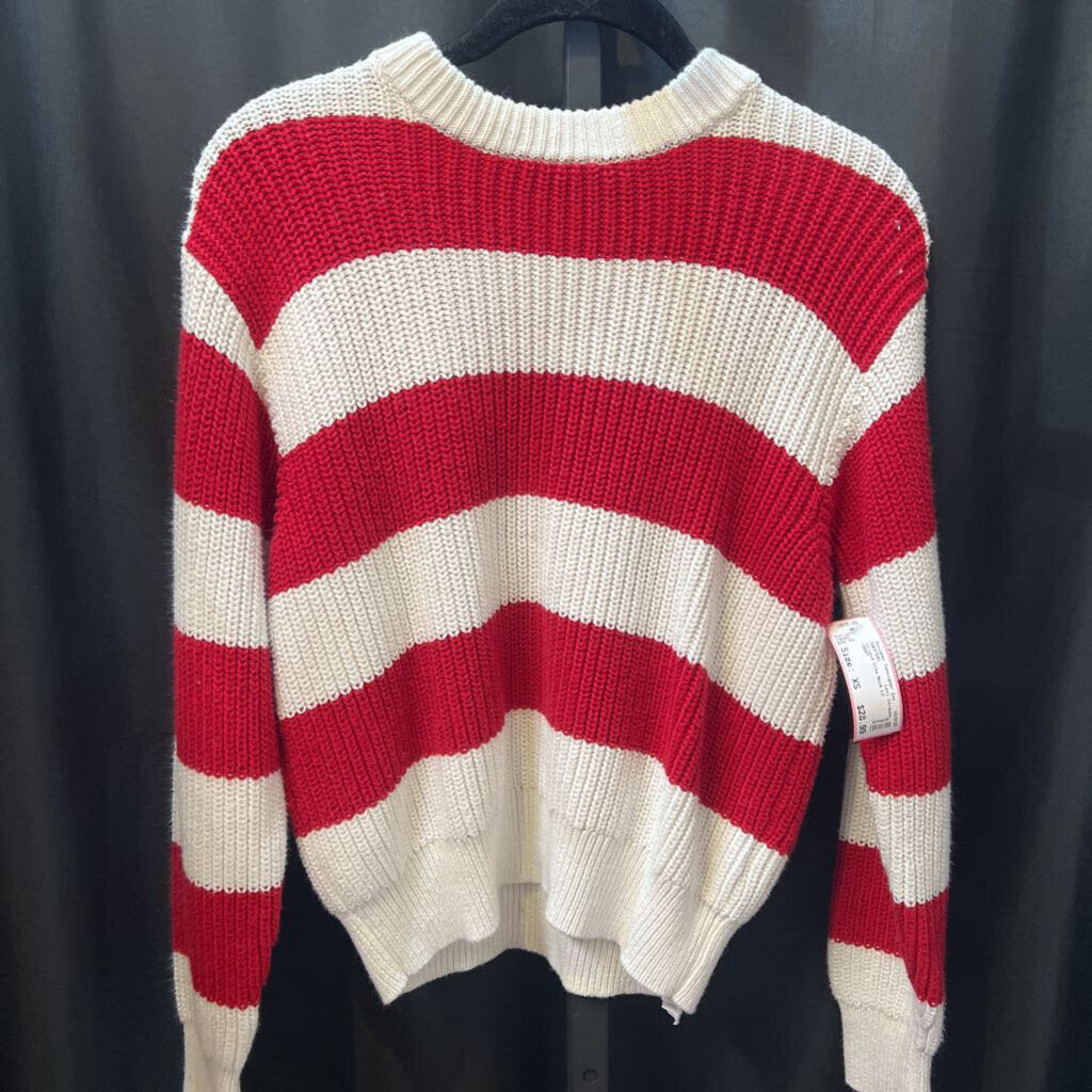 Levi Strauss Striped Crew Neck LS SWEATERS XS
