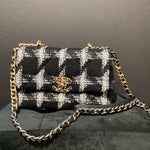 Load image into Gallery viewer, Chanel 19 Flap Bag Tweed HANDBAGS Small
