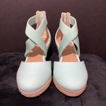 Load image into Gallery viewer, Talbots NEW Espadrille Wedge Canvas SHOES 8
