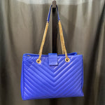 Load image into Gallery viewer, Saint Laurent Chevron Leather Tote HANDBAGS Large
