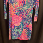 Load image into Gallery viewer, Lilly Pulizter Pineapple Print 3/4 Slv DRESSES XXS
