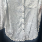 Load image into Gallery viewer, Blue Island Gauze Button Up COVER UPS L
