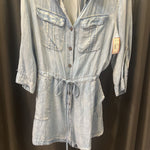 Load image into Gallery viewer, She + Sky Chambray Shorts JUMPSUITS L
