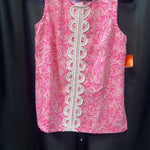 Load image into Gallery viewer, Lilly Pulizter Tank Print Eyelet Center TOPS 0
