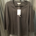 Load image into Gallery viewer, Lafayette 148 NWT Cotton V Neck 3/4 Slv TOPS L
