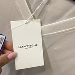 Load image into Gallery viewer, Lafayette 148 NWT Cotton V Neck 3/4 Slv TOPS L
