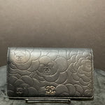 Load image into Gallery viewer, Chanel Leather Floral Embossed Longline WALLETS M
