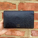 Load image into Gallery viewer, Chanel Leather Floral Embossed Longline WALLETS M

