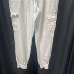 Load image into Gallery viewer, Nicole Miller Linen Blend Joggers PANTS L
