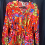 Load image into Gallery viewer, Farm Rio Cotton Aztec Print L/S DRESSES Large
