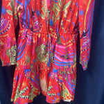 Load image into Gallery viewer, Farm Rio Cotton Aztec Print L/S DRESSES Large
