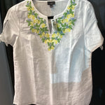 Load image into Gallery viewer, Talbots Nwt Lemon EMbroidered TOPS P

