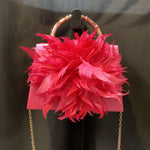 Load image into Gallery viewer, Lisi Lerch Feather Detail/Satin HANDBAGS Small
