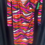 Load image into Gallery viewer, Jude Connally Faux Wrap Wavy Stripe DRESSES M
