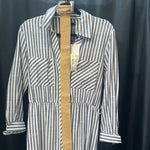 Load image into Gallery viewer, Deluc NWT Linen LS Stripe W/ Belt DRESSES XS
