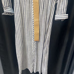 Load image into Gallery viewer, Deluc NWT Linen LS Stripe W/ Belt DRESSES XS
