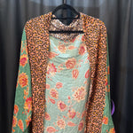 Load image into Gallery viewer, Kachel Floral Leopard Shrug Open SWEATERS OS
