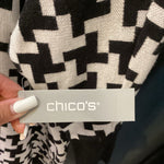 Load image into Gallery viewer, Chicos NWT Geo Print Open SWEATERS XXS/XS
