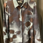 Load image into Gallery viewer, Lafayette 148 NWT Watercolor Bttn Up Wool Silk TOPS M
