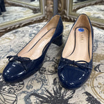 Load image into Gallery viewer, Prada AS IS Patent Bow Heels SHOES 36
