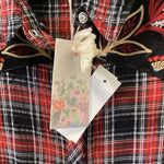 Load image into Gallery viewer, Johnny Was NWT Plaid/Embroid Button DOwn TOPS XL
