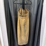 Load image into Gallery viewer, Pilcro Denim Zip Halter Midi DRESSES M
