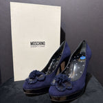 Load image into Gallery viewer, Moschino W/BOX Suede Knit Flower Pumps SHOES 36
