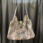 Load image into Gallery viewer, Brahmin Metallic/Irredescent Hobo HANDBAGS Large

