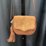 Load image into Gallery viewer, Rebecca Minkoff Leather Suede Flap Crossbody HANDBAGS S
