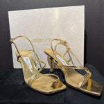 Load image into Gallery viewer, Jimmy Choo W/ BOX Etana Metallic Strappy SHOES 38.5

