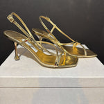 Load image into Gallery viewer, Jimmy Choo W/ BOX Etana Metallic Strappy SHOES 38.5
