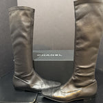 Load image into Gallery viewer, Chanel AS IS Leather Logo Toe BOOTS 40
