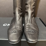 Load image into Gallery viewer, Chanel AS IS Leather Logo Toe BOOTS 40
