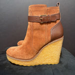 Load image into Gallery viewer, Tory Burch Remy Lamb Wedge Suede BOOTIES 7.5
