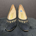 Load image into Gallery viewer, Ferragamo Cutout Suede Heels SHOES 9
