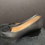 Load image into Gallery viewer, Tory Burch Wedge Peep Logo SHOES 8.5
