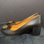 Load image into Gallery viewer, Tory Burch NEW Leather Logo Heels SHOES 8.5

